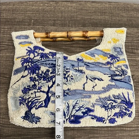 From India To You | Beaded Tropical Handbag w/ Bamboo Handle - Picture 8 of 11